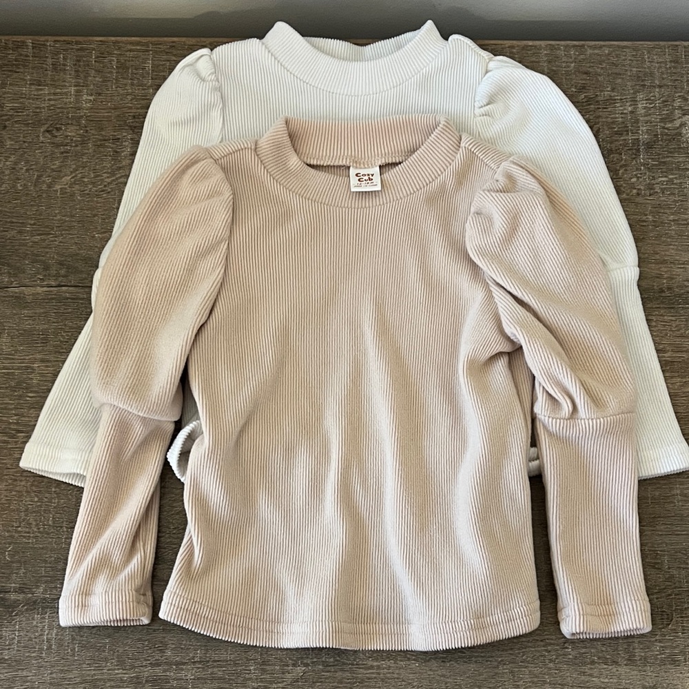 Stylish Long Sleeve Ribbed Tops for Kids